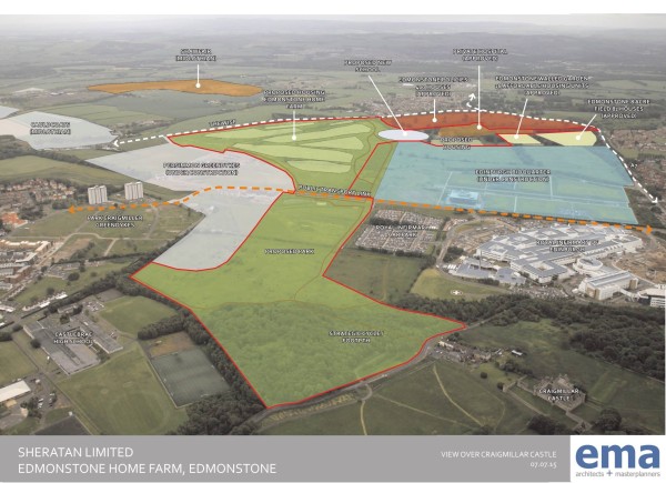 The new application area is outlined in green. Image courtesy of EMA Archetects